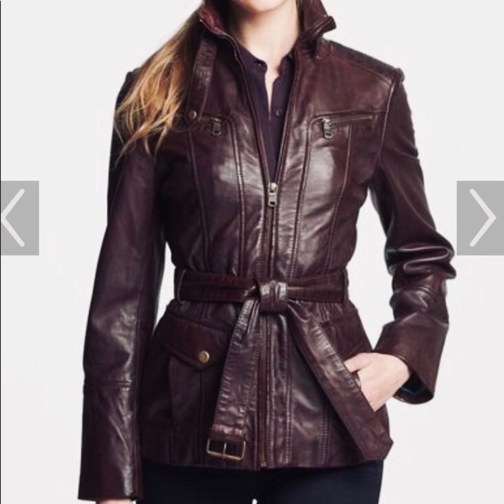 Marc New York brown leather jacket